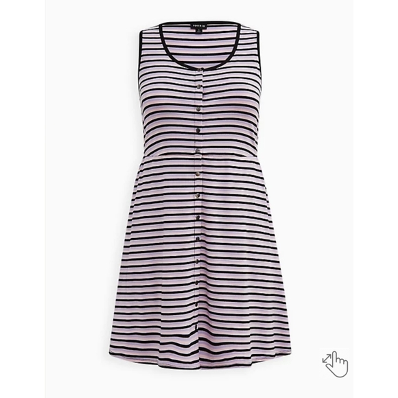 Torrid Mini Jersey Button-Front Dress - Picture 5 of 5